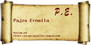 Pajzs Ernella névjegykártya
